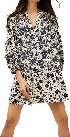 BA&SH Mady Short Flared Dress In Ecru