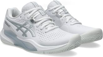 Asics Tennisschuh ASICS GEL-CHALLENGER 15 CLAY, Damen, Gr. 37,5, wei&szlig;, pure silber, Textil, Schuhe Tennisschuh, Sandplatzschuhe f&uuml;r Aschepl&auml;tze
