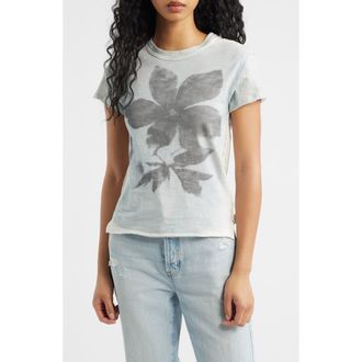 Free People Wall Flower T-Shirt in Washed Navy/Blue Combo at Nordstrom, Size X-Small