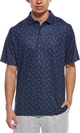 Callaway All Over Large Chevron Printed Polo Shirt