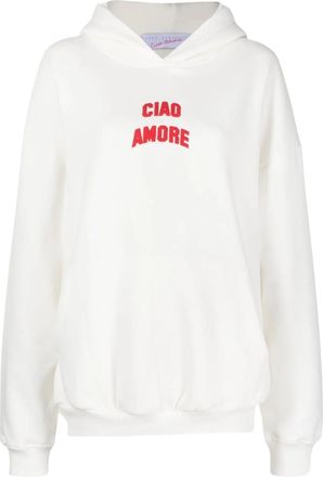 Giada Benincasa Ciao Amore Relaxed-Fit Hoodie With Bold Front Text
