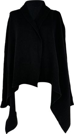 Rick Owens Cape Sweater in Black Cashmere