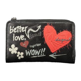 Desigual Wow Emma Portemonnee - Dames - Accessoires - Zwart - Maat: ONE Size Polyamide