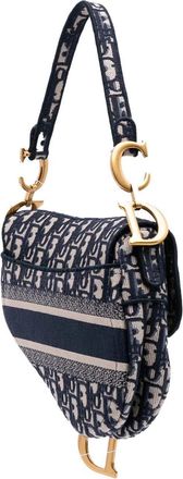 Dior Hobo Bags - 2019 Oblique Embroidered Canvas Saddle Bag - Gr. unisize - in Beige - für Damen