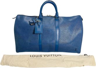 Louis Vuitton Toledo Blue Epi Leather Boston Bag (Pre-Owned)
