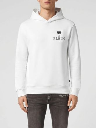 Philipp Plein Jersey Hoodie with Contrast Logo Print