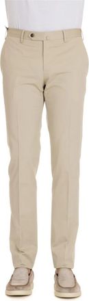 Pantaloni Torino Stretch Katoen Zijde Broek - Heren - Nette broeken - Beige - XL - Katoen - Broeken