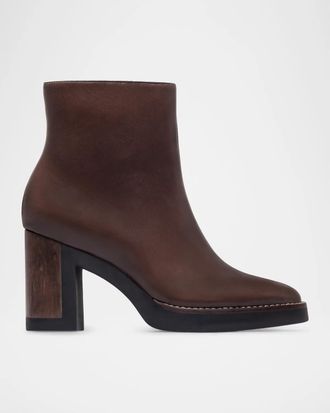 Bernardo 95mm Nara Leather Ankle Boots