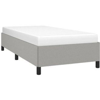 vidaXL Bed Frame without Mattress Light Grey 90x190 cm Single Single Fabric Vidaxl
