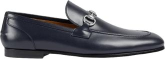 Gucci Loafer met Horsebit - Heren - Loafers - Blauw - 44 EU - Leer - Schoenen