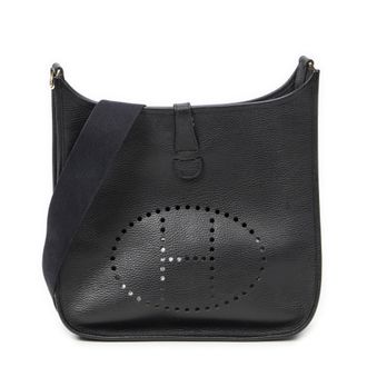 Hermès Pre-owned Womens Evelyne I GM Shoulder Bag - Black - One Size