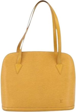 Louis Vuitton Pre-owned Handbags, female, Yellow, Size: ONE SIZE Pre-owned Lussac Handbag