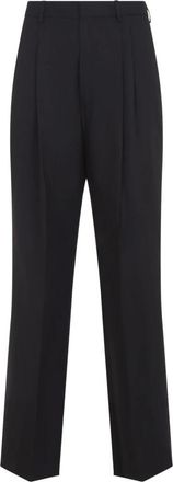 Dries Van Noten Broeken, Heren, Zwart, XL, Wol, Panrom Broek