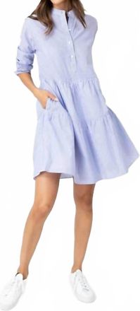 Ann Mashburn Ali Tier Shirtdress In Blue