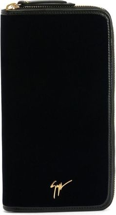 Giuseppe Zanotti Samuel continental wallet - men - Fabric/Velvet - One Size - Blue