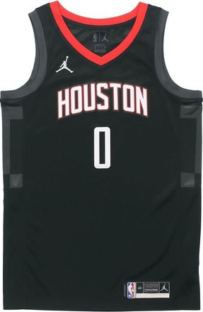 Nike Jordan Air Jordan NBA Basketball Sports Jersey SW Fan Edition 20-21 Season Rockets Version Westbrook 0 Black CV9478-010