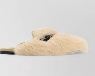 Dolce & Gabbana shearling faux fur flat sole slippers