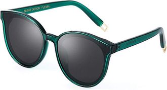 Generic Large Frame Polarized Sunglasses for Ladies - UV Protection, Flexible Frame for Travel and Decoration