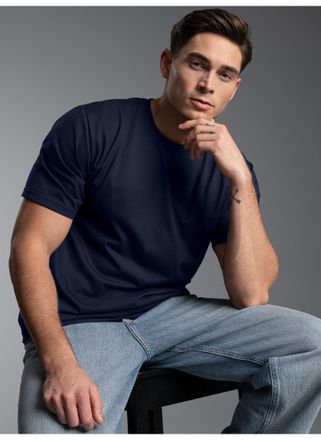 Trigema T-Shirt TRIGEMA TRIGEMA T-Shirt aus 100% Baumwolle, Herren, Gr. XXL, blau (navy), 100% Baumwolle, Basic, Shirts T-Shirt