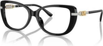 Michael Kors 54mm Cat Eye optical glasses in Black at Nordstrom