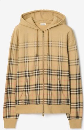 Burberry Gradient Check Cotton Zip Hoodie