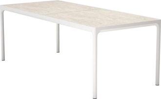 Houe FOUR Outdoor Tisch, 210 x 90 cm, muted white / shell