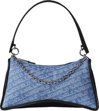 Karl Lagerfeld Shouldertas K/Seven Denim - Dames - Schoudertassen - Blauw - ONE Size - Denim - Tassen