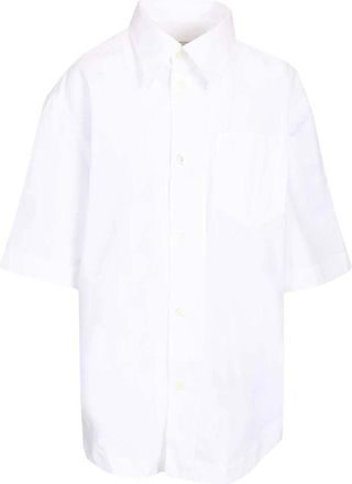 Ami Short Sleeve Wide Shirt - male - Ami Paris - Short Sleeve Shirts - White - XS - Shirts