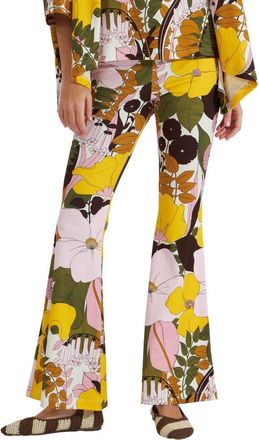 La DoubleJ Meditation Pants Big Flower Rose Pink at Nordstrom, Size X-Small