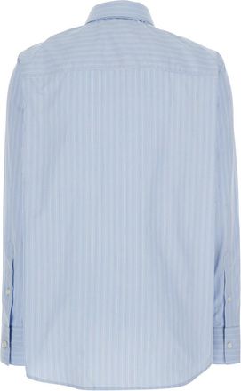 R&oacute;he Womens Shirt Double Collar Light Blue Cotton Blouses