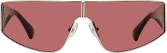 Max Mara MM0164 Oversized Shield Design Sunglasses - Rose gold