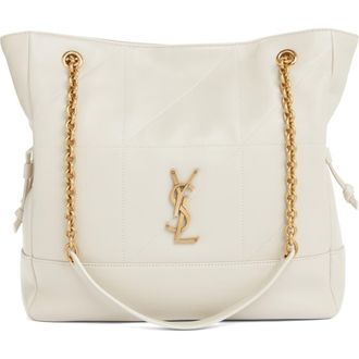 Saint Laurent Medium Jamie 4.3 Patchwork Leather Shoulder Bag in Blanc Vintage at Nordstrom
