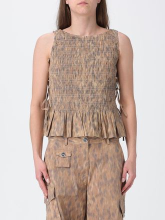 Ganni Top in cotone organico camouflage