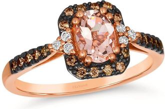 Le Vian Ladies Peach Morganite Rings set in 14K Strawberry Gold