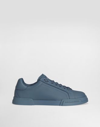 Dolce & Gabbana Portofino Light Strobel Calfskin Sneakers - Man Sneakers Azure 39.5