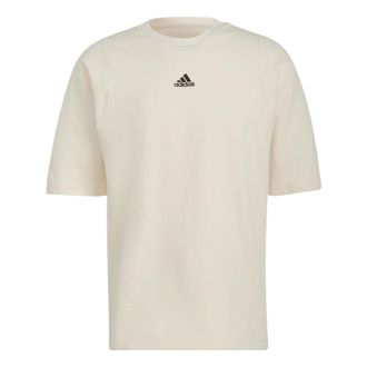 adidas Solid Color Logo Sports Short Sleeve Yellow White HB0476
