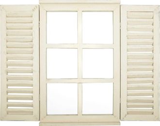 AC-D&eacute;co Espejo Gris Con Contraventanas