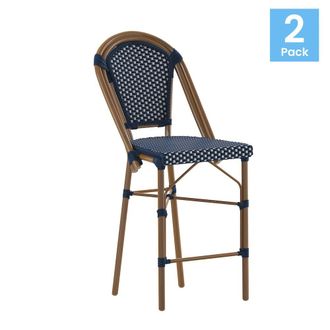 Flash Furniture 2PK Black/White Paris Chair