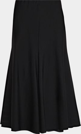Brunello Cucinelli Stretch Wool Midi Pull-On Skirt