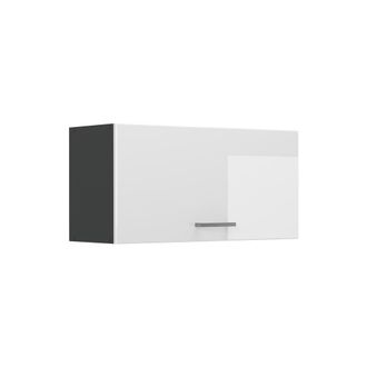 Vicco Armario Colgante R-line, Blanco Alto Brillo/antracita, 80 Cm Plano, Vicco