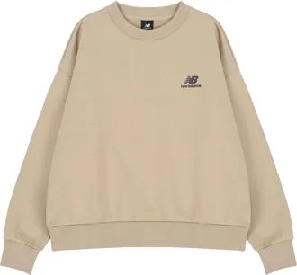 New Balance (WMNS) New Balance Alphabet Printing Sports Pullover Round Neck Khaki Hoodie AWT21305-MS