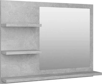 vidaXL Espejo De Ba&ntilde;o Madera Contrachapada Gris Hormig&oacute;n 60x10,5x45 Cm Vidaxl