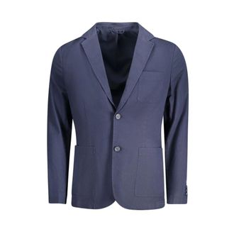 Guess Blazers, male, Blue, S, Blue Cotton Jacket