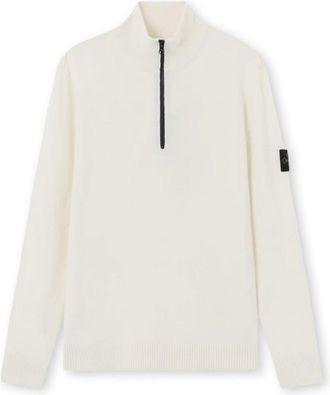 Stone Island S00B4 1/4 ZIP SWEATSHIRT Size: M, colour: IVORY