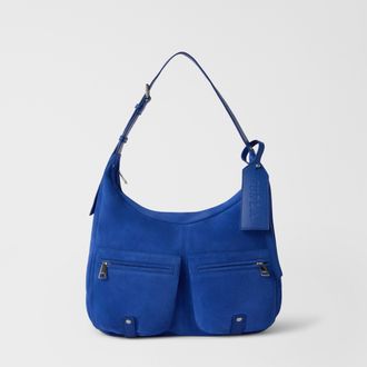 Furla Lynette Borsa A Spalla L Toni Cobalto Blu Camoscio Donna