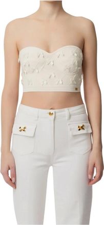 Elisabetta Franchi Tops, Dames, Wit, S, Sleeveless Top