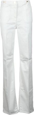 Elisabetta Franchi Dames, Jeans, Wit, Maat: W26 Katoen