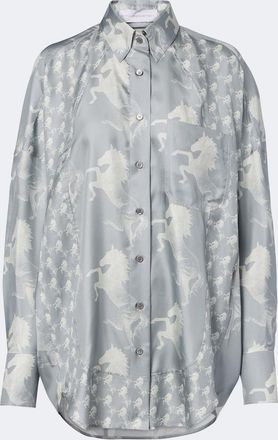 Stella McCartney Printed silk satin shirt