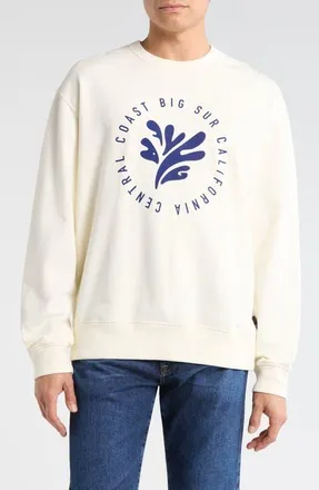 AG - Adriano Goldschmied Arc Sweatshirt in Big Sur Splash Vintage Ivory at Nordstrom, Size Xx-Large
