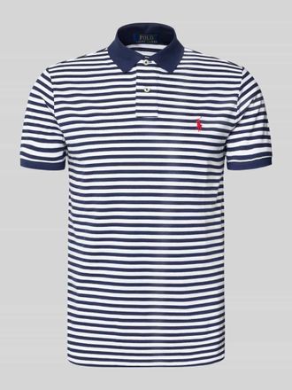 Polo Ralph Lauren Slim Fit Poloshirt aus reiner Baumwolle in Marine, Gr&ouml;&szlig;e XXL